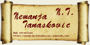 Nemanja Tanasković vizit kartica